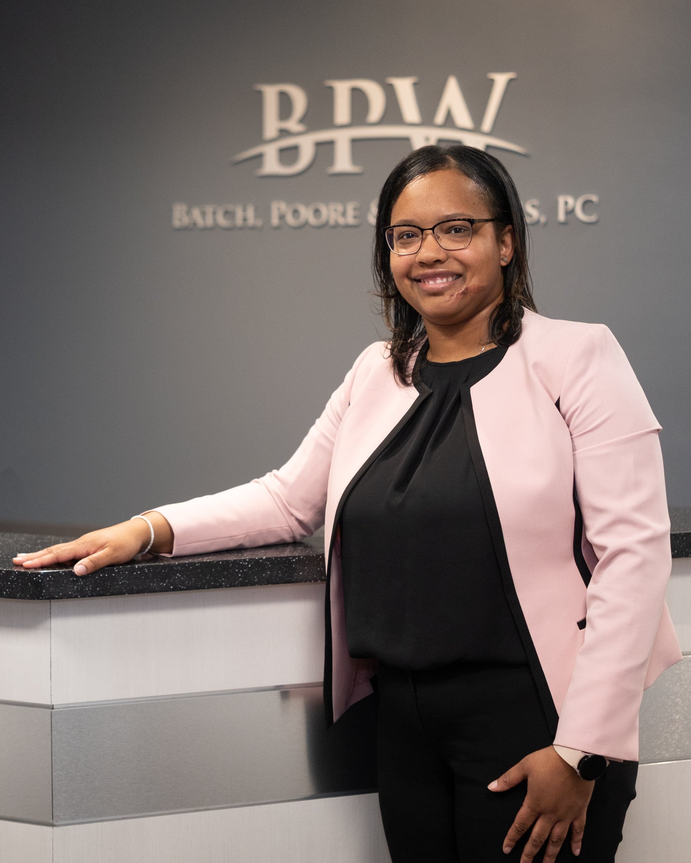 Corporate headshot, studio backdrop