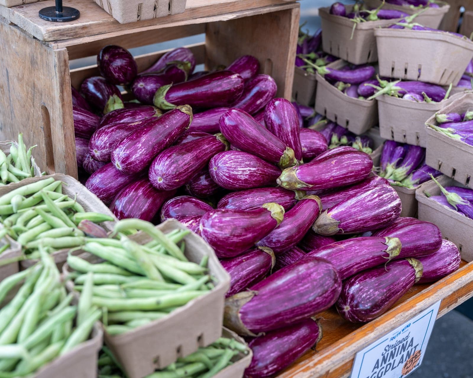 Colorful peppers at the farmers market